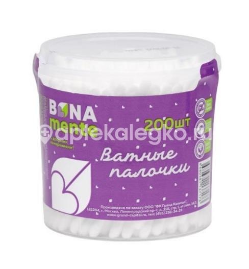 Bona mente! ватные палочки 200шт банка /бона менте/ Bona mente! ватные палочки 200шт банка /бона менте/ - 2