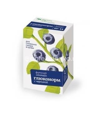 Изображение Алтай №11 глюконорм 20шт. фиточай 2г. черника пакет Алтай №11 глюконорм 20шт. фиточай 2г. черника пакет Алтайский кедр ЗАО