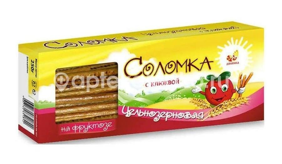 Соломка цельнозерновая на фруктозе 200г. Соломка цельнозерновая на фруктозе 200г. - 1