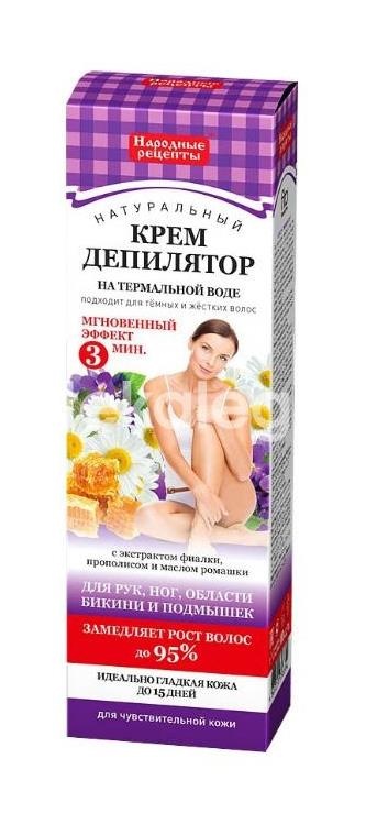 Народные рецепты крем - депилятор для чувств. кожи 100 мл. Народные рецепты крем - депилятор для чувств. кожи 100 мл. - 1