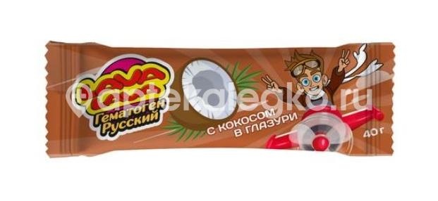 Lava lava гематоген русский с кокосом вглазури с 3-х лет плитка 40г /лава лава/ Lava lava гематоген русский с кокосом вглазури с 3-х лет плитка 40г /лава лава/ - 1