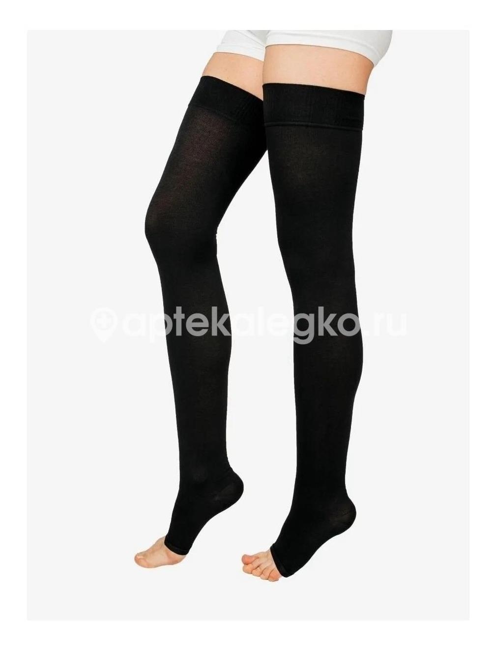 Чулки компрессионный кругловязанный силикон р.3 до бедра 2 класс крем Чулки компрессионный кругловязанный силикон р.3 до бедра 2 класс крем - 1