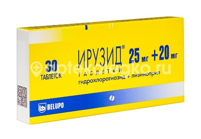 Ирузид 20мг. + 25мг. 30шт. таблетки Ирузид 20мг. + 25мг. 30шт. таблетки - 2
