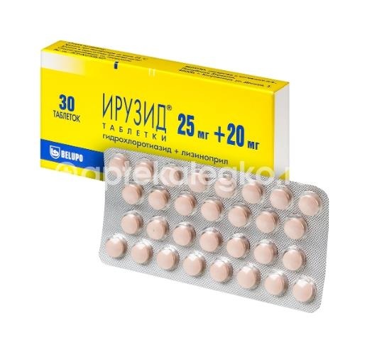 Ирузид 20мг. + 25мг. 30шт. таблетки Ирузид 20мг. + 25мг. 30шт. таблетки - 3