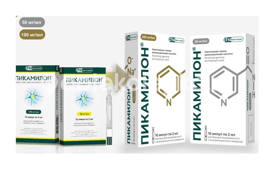 Пикамилон 10% 10шт. раствор для внутривенного и внутримышечного введения 2мл ампула Пикамилон 10% 10шт. раствор для внутривенного и внутримышечного введения 2мл ампула - 2
