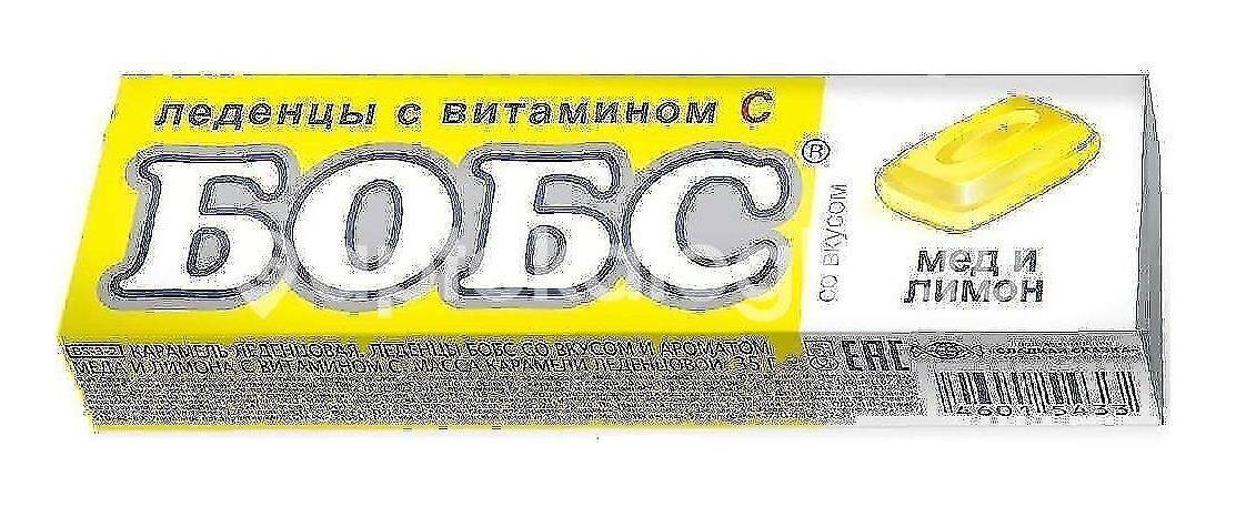 Изображение Бобс леденцы от кашля мед + лимон 35г.(№10) БОБС ЛЕДЕНЦЫ ОТ КАШЛЯ МЕД + ЛИМОН 35Г.(№10) МАК-ИВАНОВО