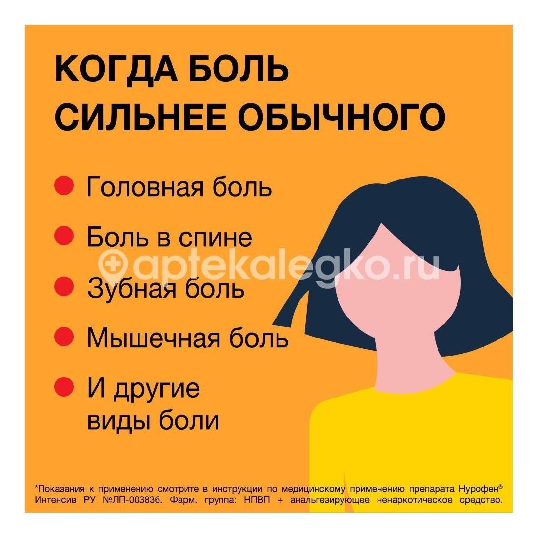 Нурофен интенсив 200мг. + 500мг. 12шт. таблетки покрытые пленочной оболочкой Нурофен интенсив 200мг. + 500мг. 12шт. таблетки покрытые пленочной оболочкой - 3