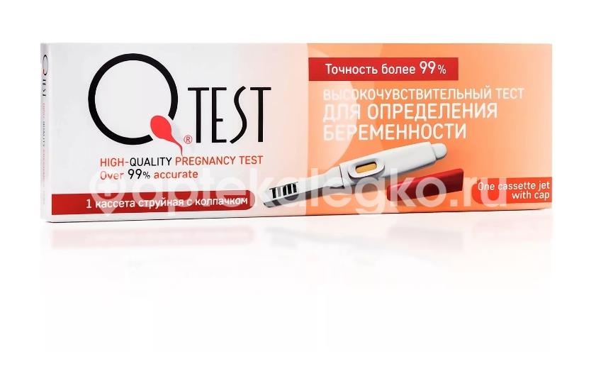 Изображение Qtest тест для определения беременности струйный 1 шт. QTEST ТЕСТ ДЛЯ ОПРЕДЕЛЕНИЯ БЕРЕМЕННОСТИ СТРУЙНЫЙ 1 ШТ. КОМПАНИЯ КЛЕВЕР