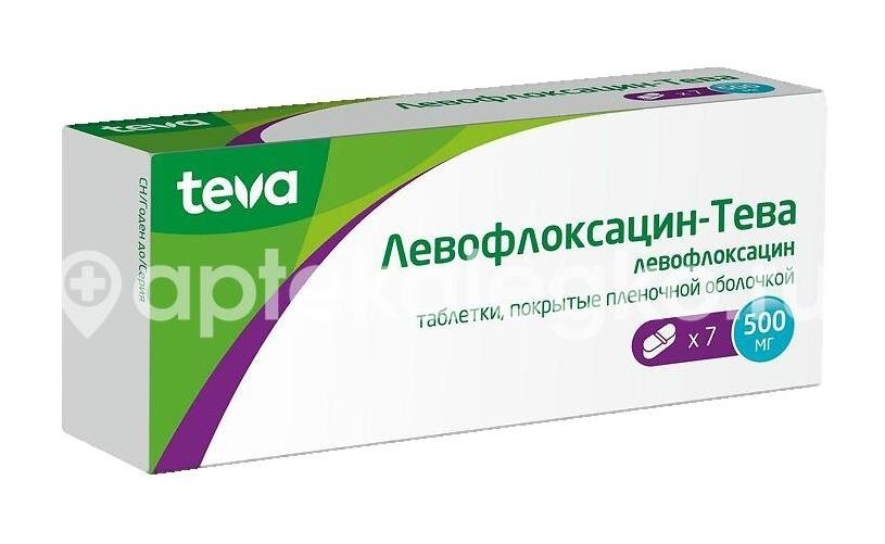 Левофлоксацин - тева 500мг. 7шт. таблетки покрытые пленочной оболочкой Левофлоксацин - тева 500мг. 7шт. таблетки покрытые пленочной оболочкой - 2