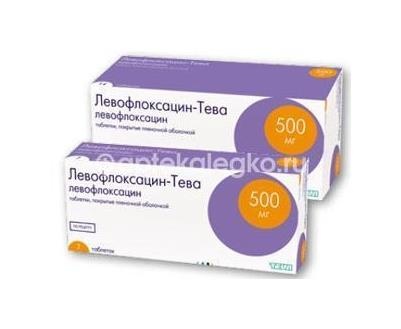 Левофлоксацин - тева 500мг. 7шт. таблетки покрытые пленочной оболочкой Левофлоксацин - тева 500мг. 7шт. таблетки покрытые пленочной оболочкой - 1