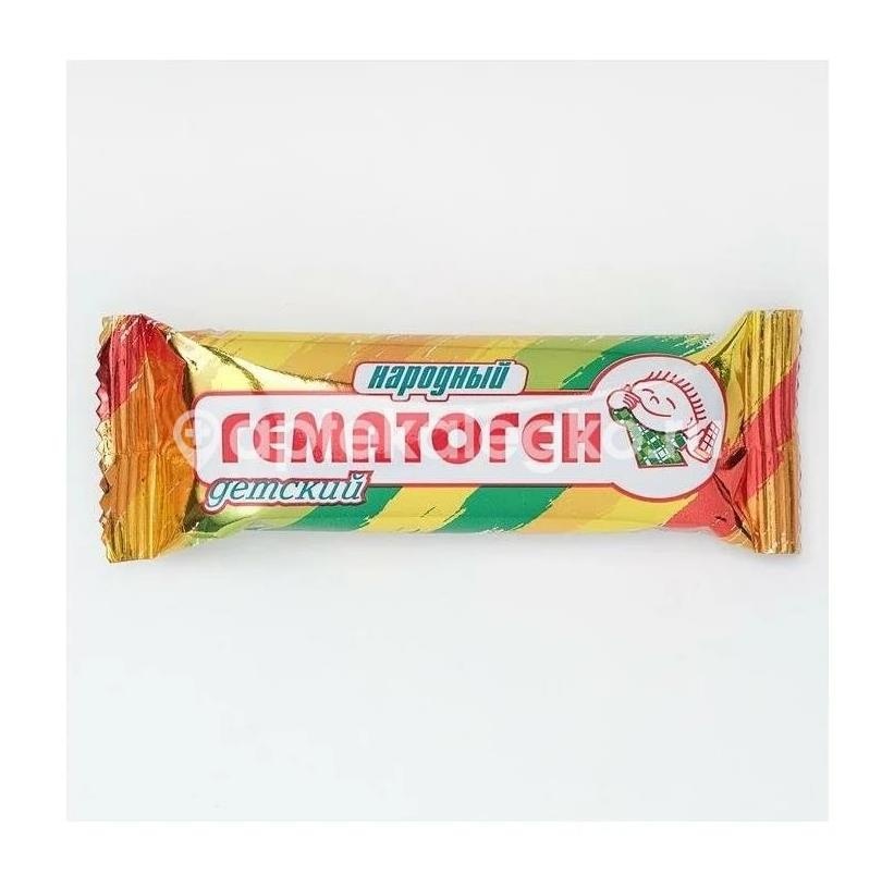 Гематоген народный детский 40г. плитка Гематоген народный детский 40г. плитка - 1