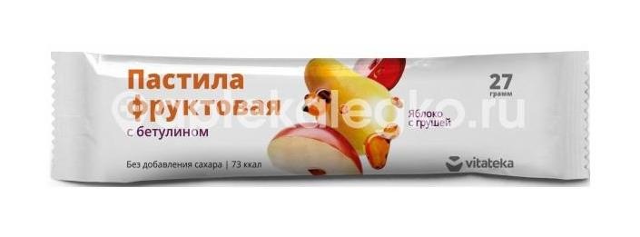 Изображение Витатека пастила фруктовая яблоко с грушей 27г. ВИТАТЕКА ПАСТИЛА ФРУКТОВАЯ ЯБЛОКО С ГРУШЕЙ 27Г. БЕТУЛАФАРМ ООО