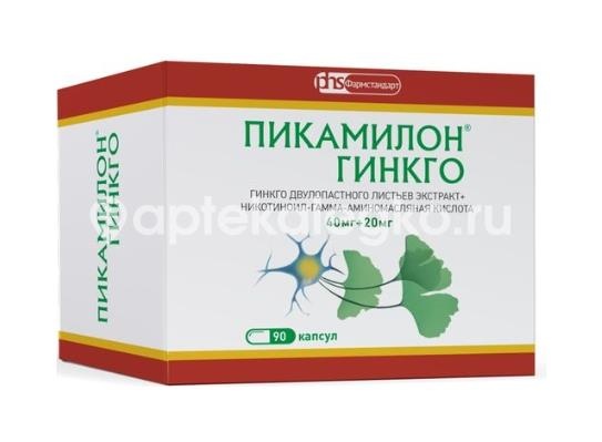 Пикамилон гинкго 40мг. + 20мг. 90шт. капсулы для внутреннего применения Пикамилон гинкго 40мг. + 20мг. 90шт. капсулы для внутреннего применения - 2