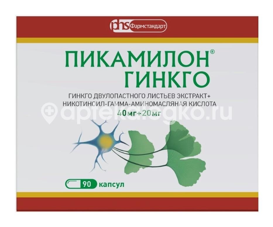 Пикамилон гинкго 40мг. + 20мг. 90шт. капсулы для внутреннего применения Пикамилон гинкго 40мг. + 20мг. 90шт. капсулы для внутреннего применения - 1