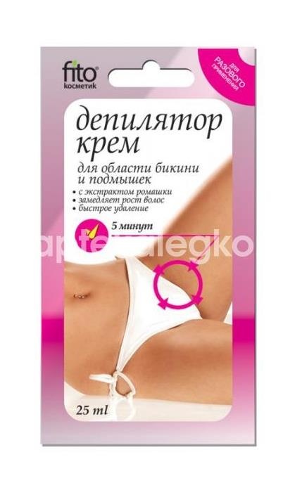 Крем - депилятор для бикин./подмыш. ромашка 25мл. Крем - депилятор для бикин./подмыш. ромашка 25мл. - 1