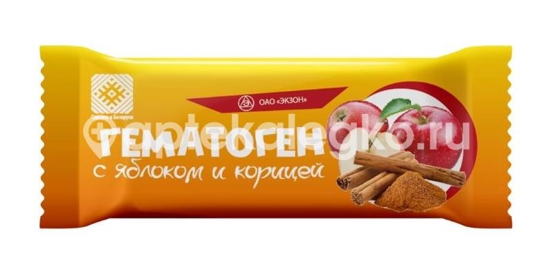 Гематоген с яблоком и корицей 40г. плитка Гематоген с яблоком и корицей 40г. плитка - 1