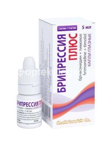Изображение Брипрессия плюс 2мг/мл + 5мг/мл 5мл капли глазные Брипрессия плюс 2мг/мл + 5мг/мл 5мл капли глазные РОМФАРМ КОМПАНИ ( ROMPHARM )