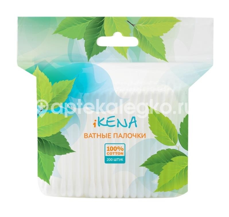 Ikena ватные палочки 200шт. пакет /икена/ Ikena ватные палочки 200шт. пакет /икена/ - 1