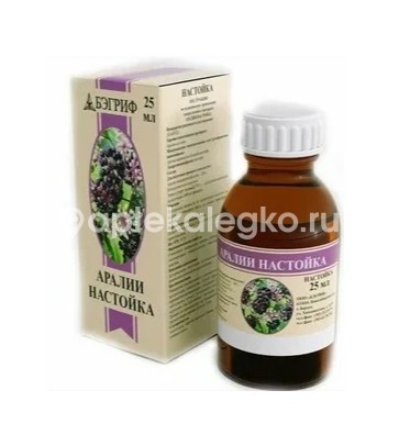 Аралии настойка 25мл. /бэгриф/ Аралии настойка 25мл. /бэгриф/ - 1