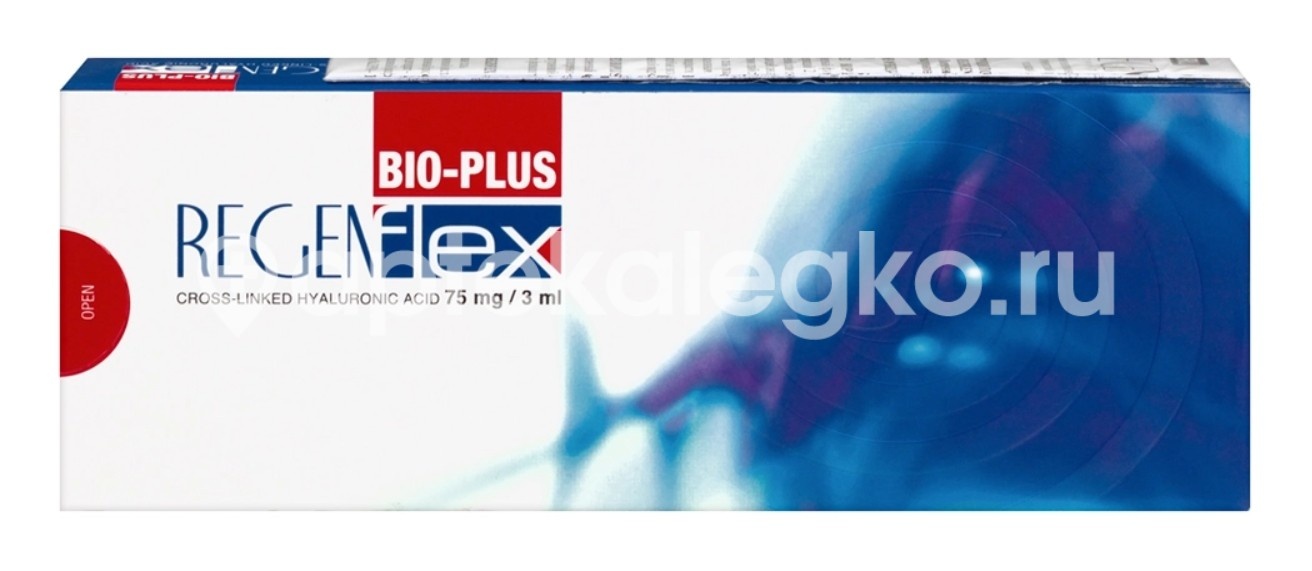 Изображение Regenflex bio-plus протез синовиальной жидкости 75мг/3 мл 3мл 1 шт. шприц Regenflex bio-plus протез синовиальной жидкости 75мг/3 мл 3мл 1 шт. шприц Regenyal Laboratories SRL IT