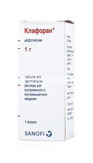 Изображение Клафоран 1шт. порошок для приготовления раствора для внутривенного и внутримышечного введения 1г. флакон Клафоран 1шт. порошок для приготовления раствора для внутривенного и внутримышечного введения 1г. флакон СОТЕКС ЗАО