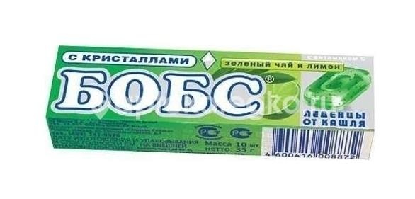 Бобс леденцы 35г №10 зеленый чай Бобс леденцы 35г №10 зеленый чай - 1
