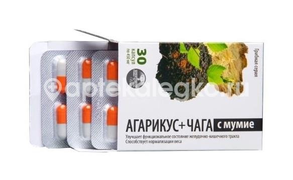 Агарикус+чага с мумие 30 шт капсулы Агарикус+чага с мумие 30 шт капсулы - 2