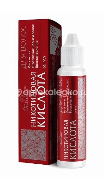 Изображение Мирролла никотиновая кислота для волос 65мл Мирролла никотиновая кислота для волос 65мл МИРРА-ЛЮКС