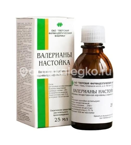 Валерианы настойка 25мл. /тверская фф/ Валерианы настойка 25мл. /тверская фф/ - 1