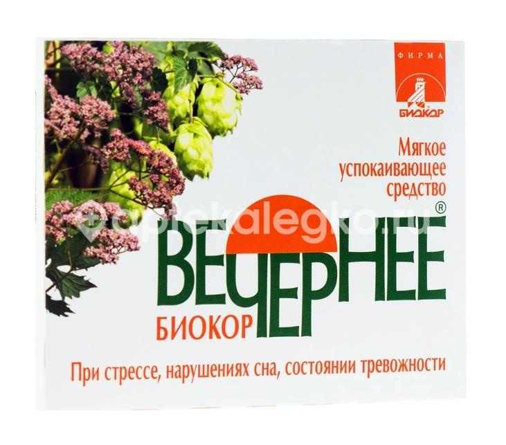 Вечернее валериана+хмель+мята 30шт. драже /биокор/ Вечернее валериана+хмель+мята 30шт. драже /биокор/ - 1