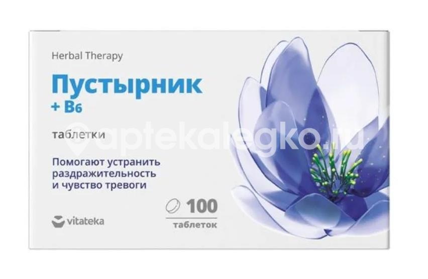 Витатека пустырник+витамин в6 100 шт таблетки Витатека пустырник+витамин в6 100 шт таблетки - 1